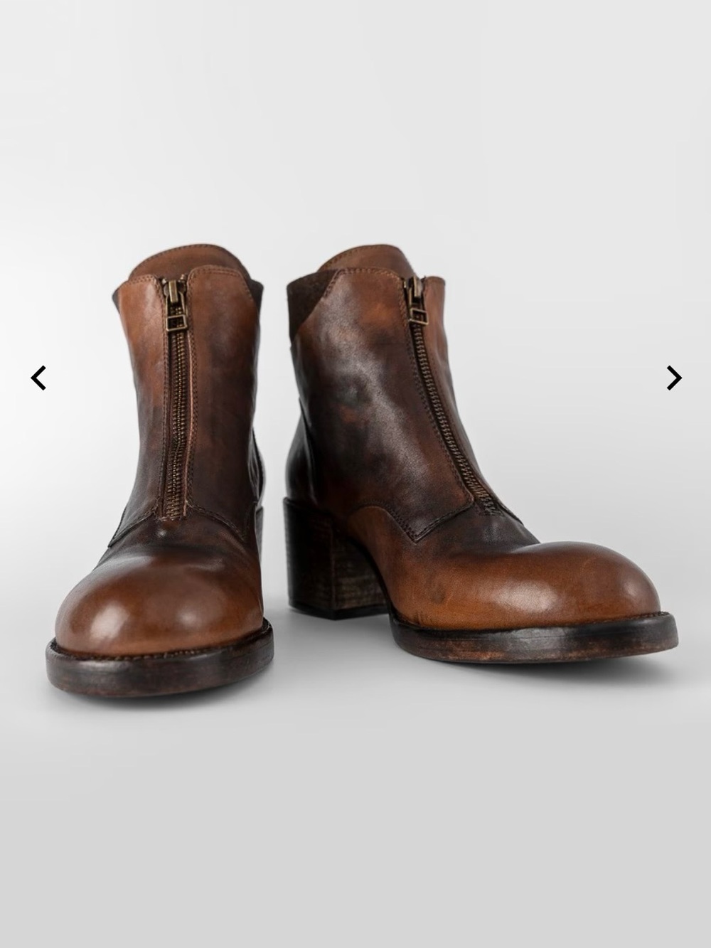 UNTAMED STREET BERKELEY burnt-caramel ankle boots 38 - Picture 7 of 16